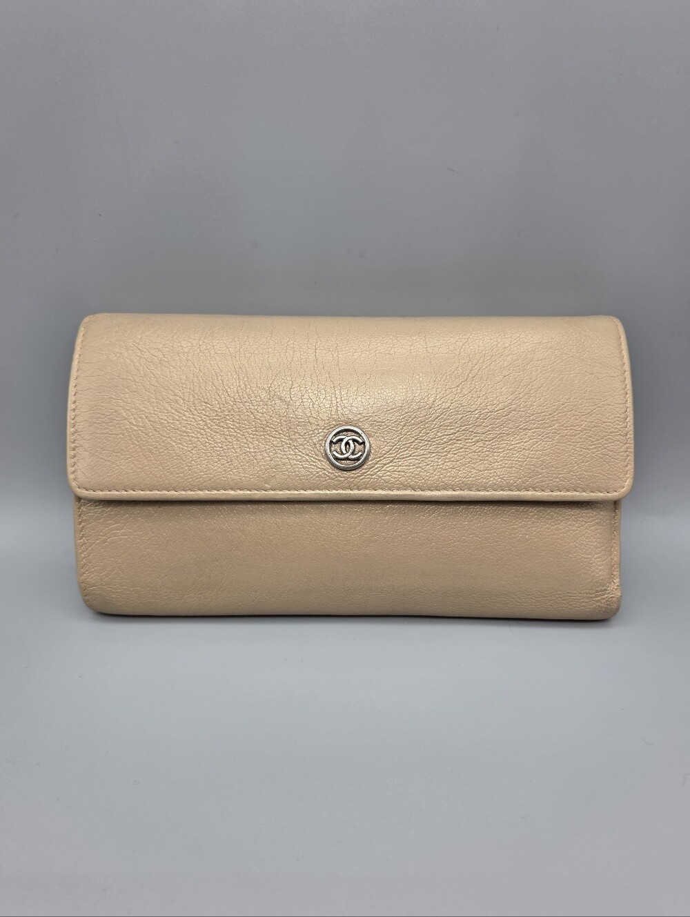 🖤CHANEL Authentic Metallic Leather Clutch/Wallet🖤